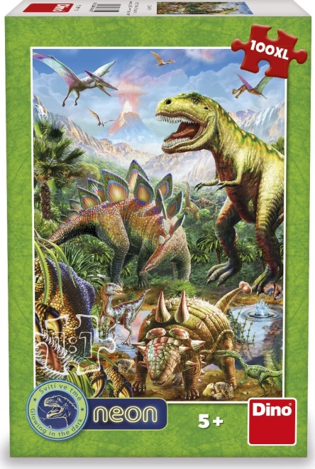 Leuchtendes Dinosaurier-Puzzle 100 XL Teile