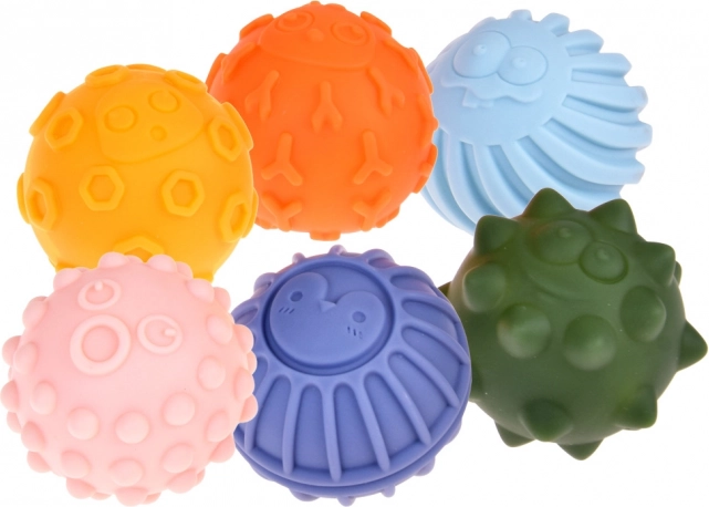 Bunte sensorische Bälle für Kinder, 6 Stk