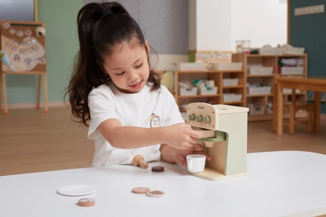 Spielzeug-Kaffeemaschine aus Holz