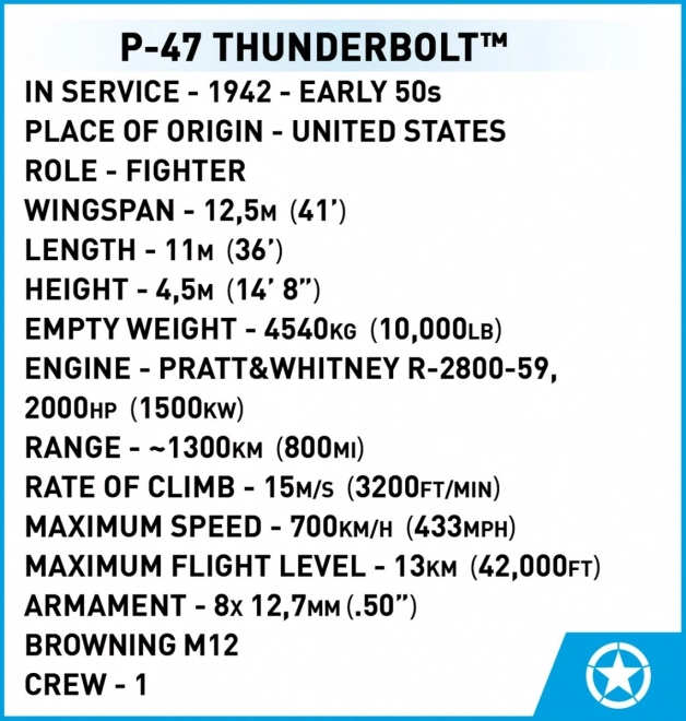 Cobi Zweiter Weltkrieg P-47 Thunderbolt