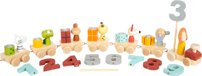 Holzzug zum Geburtstag mit Tieren Small Foot