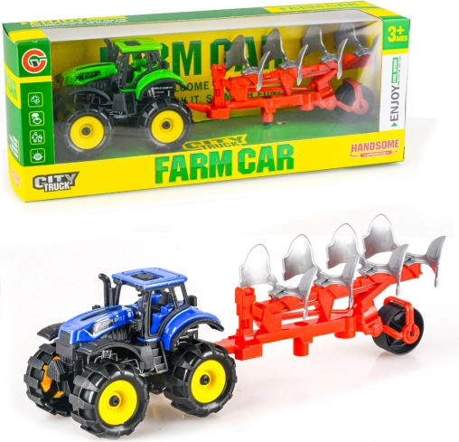 Traktor mit Schwungrad und Pflug 25 cm