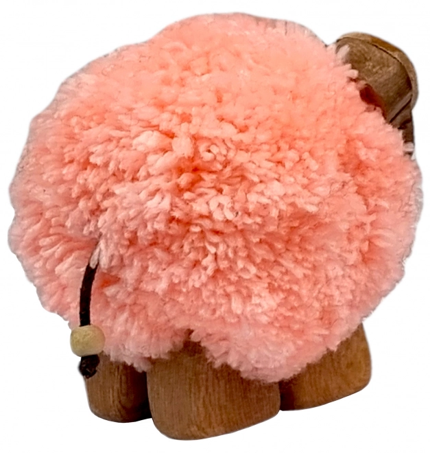 Holzfigur XL Schweinchen mit Pompon