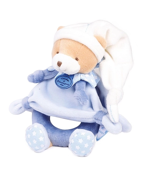 Doudou Geschenkset - Plüsch-Rassel Bär 19 cm