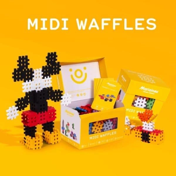 Midi Waffle Bauklötze für Kleinkinder