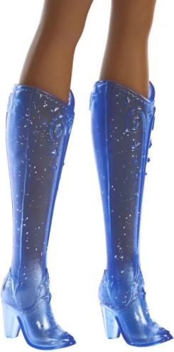 Glitzernde kniehohe Stiefel