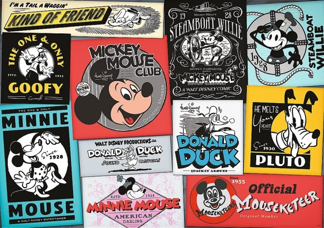 Puzzle Disney 100 Jahre Retro Plakate 1000 Teile