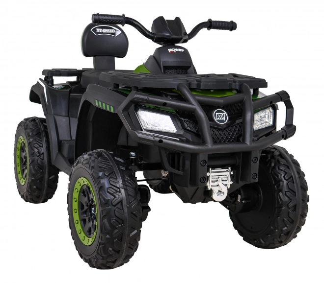 Kinder Elektro-Quad XT-Speed 4x4 grün mit EVA-Rädern und LED-Lichten