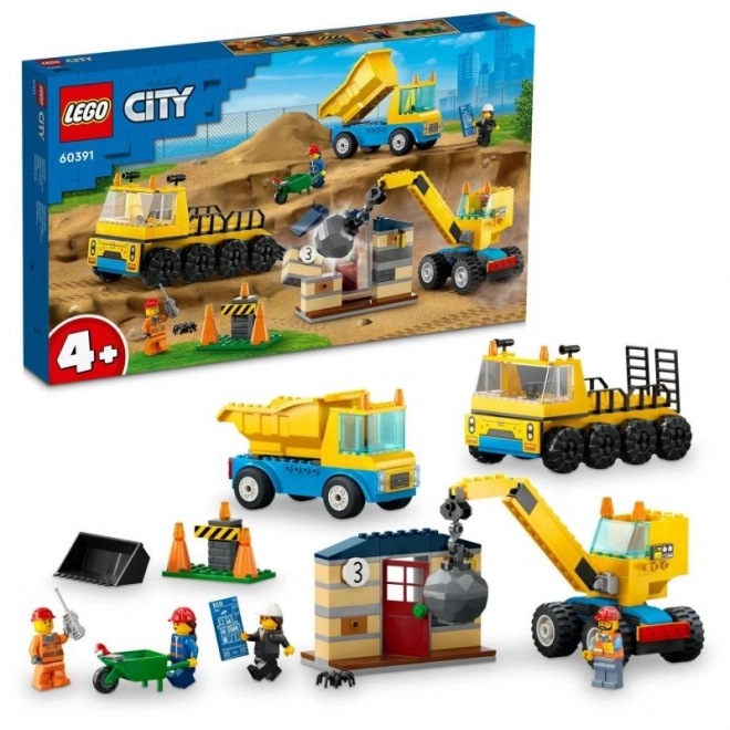 Lego Stadt Abrisskran und LKW-Set