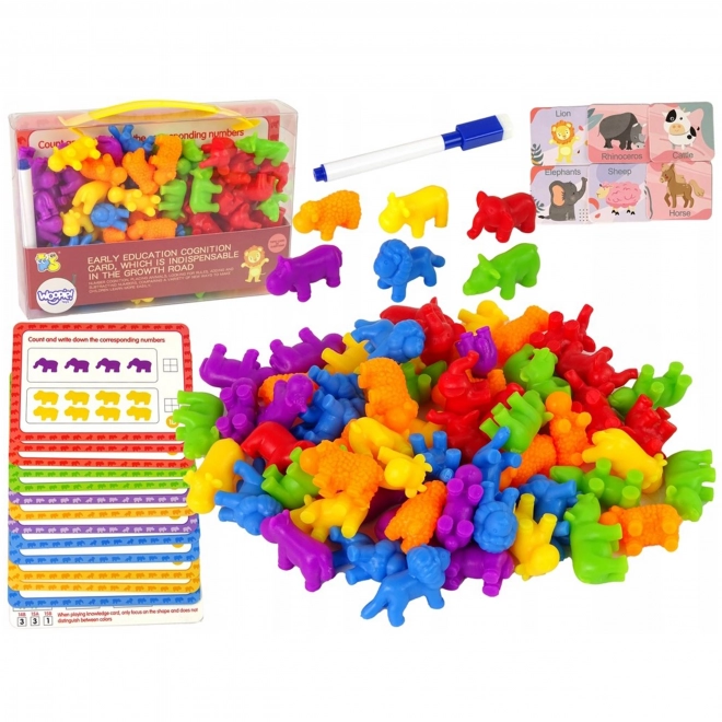 Woopie lern- und zählspiel Montessori Tierfarbenset