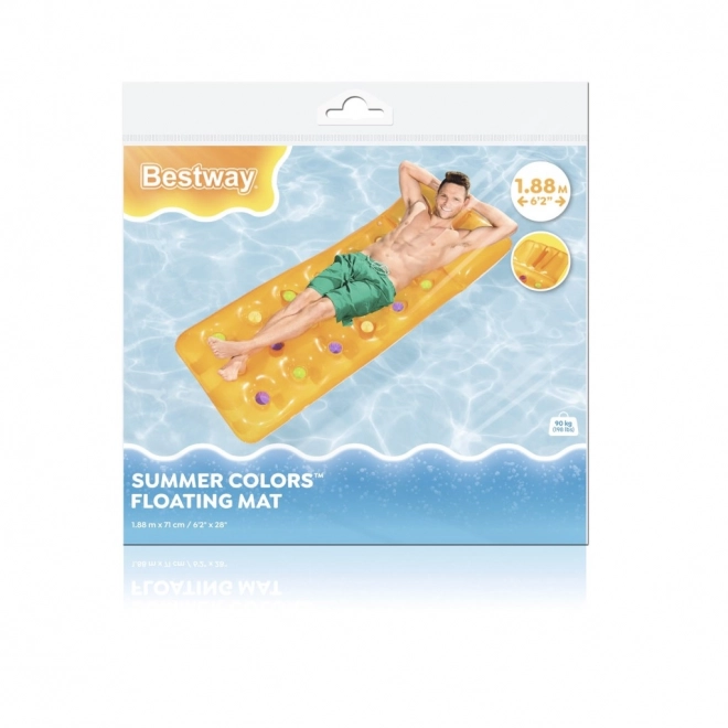 Schwimmender Aufblasbarer Matratze mit Kissen von Bestway – orange