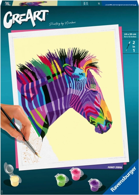 CreArt: Malen nach Zahlen – Funky Zebra