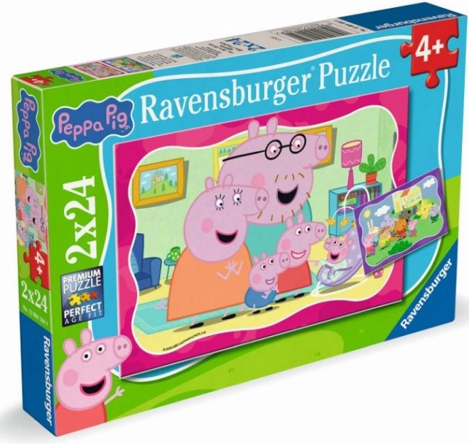 Puzzle Peppa Wutz 2×24 Teile Ravensburger