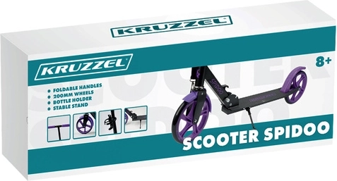 Faltbarer City-Roller für Kinder mit großen Rädern (200 mm) – lila