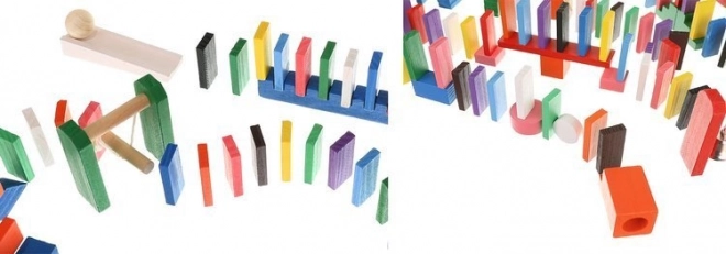 Buntstift-Holzdomino-Set für Kinder