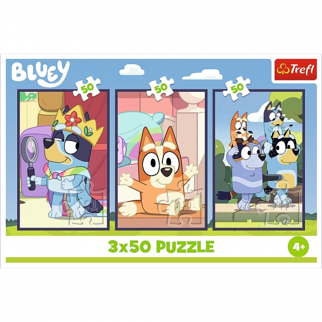 Puzzle 3x50 Familie Bluey