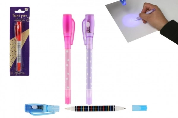 Geheimstift mit unsichtbarer Tinte und UV-Licht