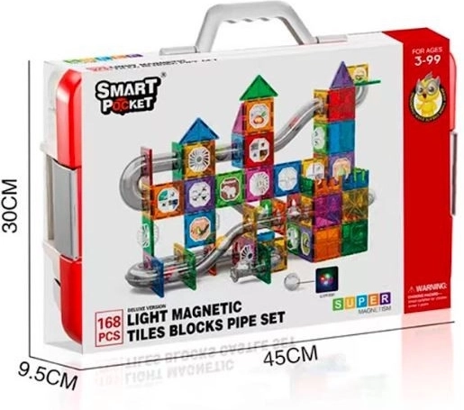 Magnetisches Konstruktionsset Kugelbahn – 168 Teile