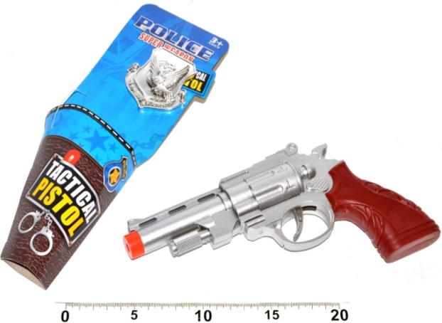 Polizeipistole mit Abzeichen 22 cm – Kinderspielzeug