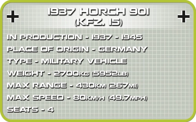 Historisches Militärfahrzeug Horch 901 von COBI