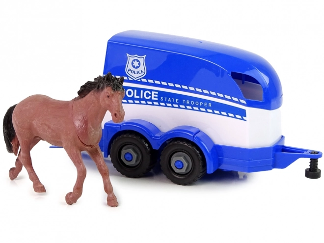 Geländewagen Polizei DIY Transporter mit Pferd