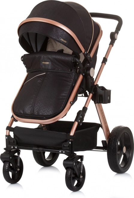 CHIPOLINO Kombinierter Kinderwagen HAVANA 2in1 Obsidian – Goldene