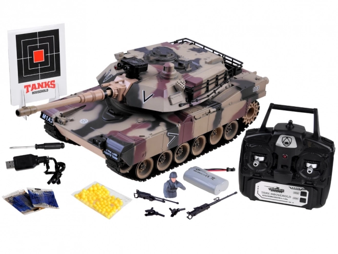 Ferngesteuerter US M1A2 Panzer mit Schussfunktion 1:18