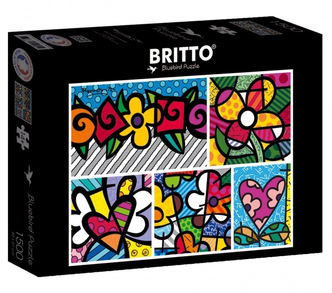 Bluebird Puzzle Kollektion: Herz und Blumen 1500 Teile