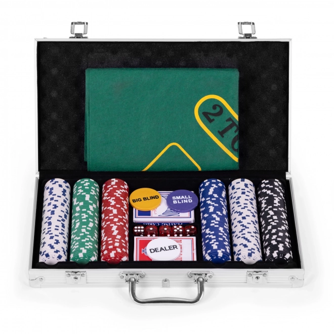 Poker- und Blackjack-Set mit 300 Chips