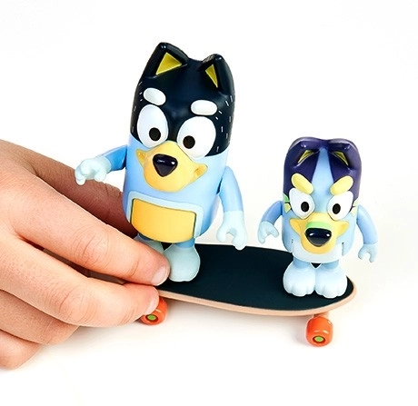 Bluey Figuren 2er-Pack Skateboarding