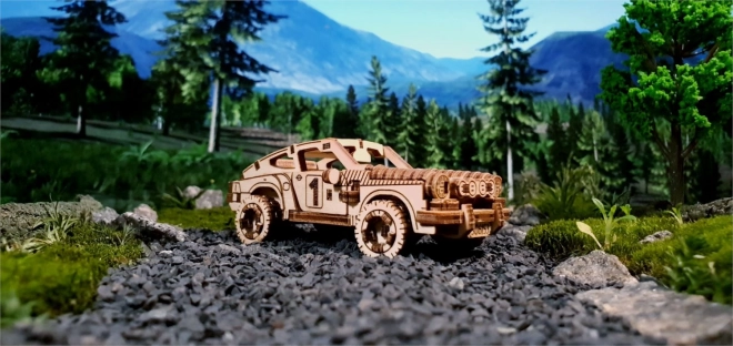 Holzpuzzle 3D Rallyeauto Modell