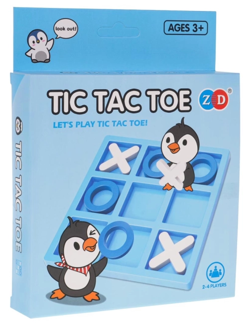 Logikspiel Tic-Tac-Toe Pinguin – blau