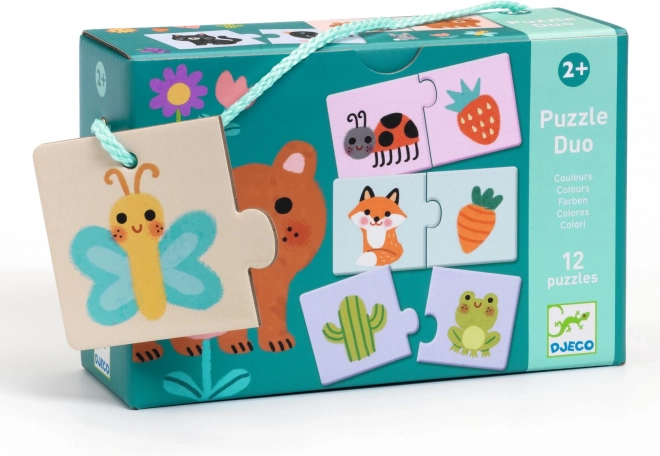 Djeco Eduludo Puzzle Duo - Farben