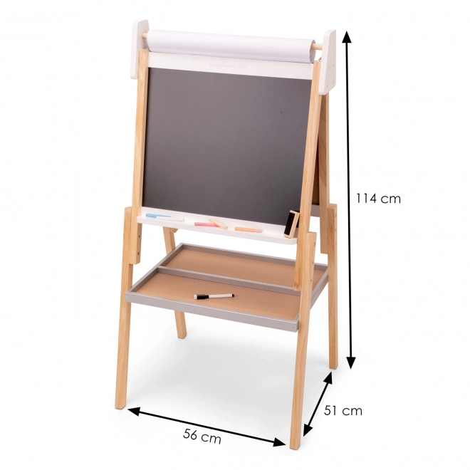 Höhenverstellbare doppelseitige Tafel für Kinder