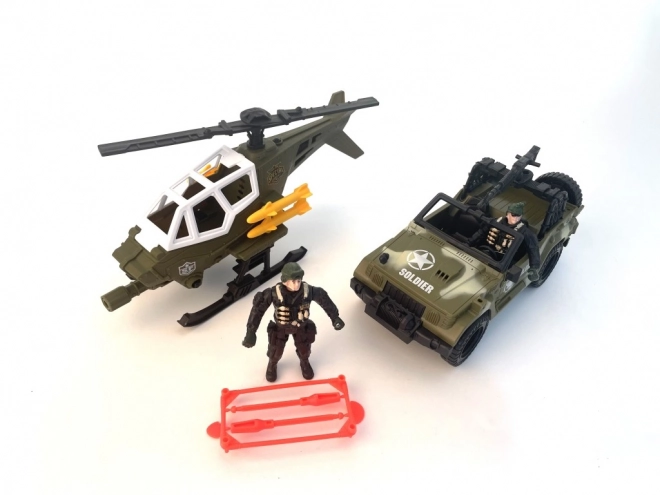 Spezielle Kampfset - Hubschrauber und Geländewagen