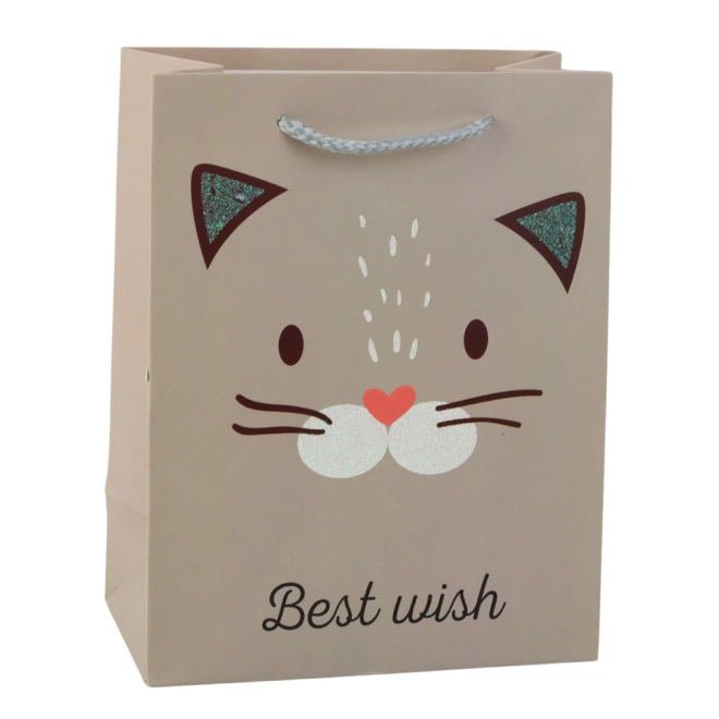 Geschenktasche aus Papier Tiere glitzernd