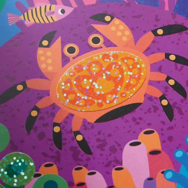 Mudpuppy Glitzersticker mit dem Thema Leben im Ozean