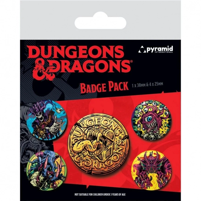 Set von Abzeichen Dungeon And Dragons