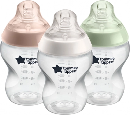 Set Babyflaschen, 260 ml, verschiedene Farben, 3 Stk.