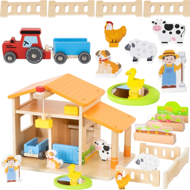 VIGA Holzbauernhof mit Haus und Traktor
