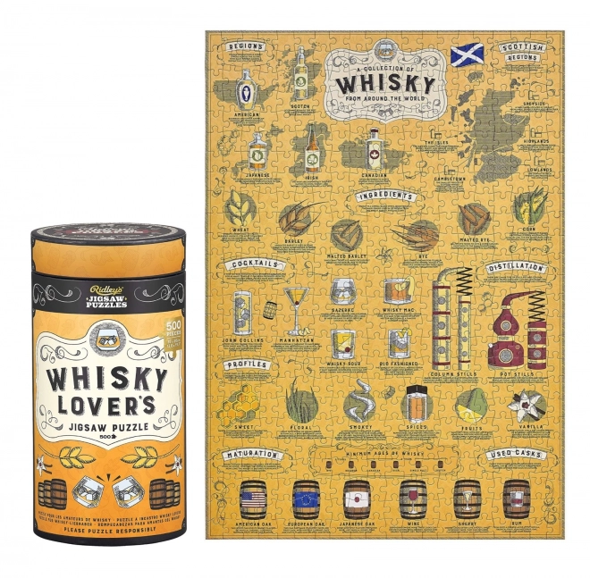 Ridley's Games Puzzle für Whisky-Liebhaber mit 500 Teilen
