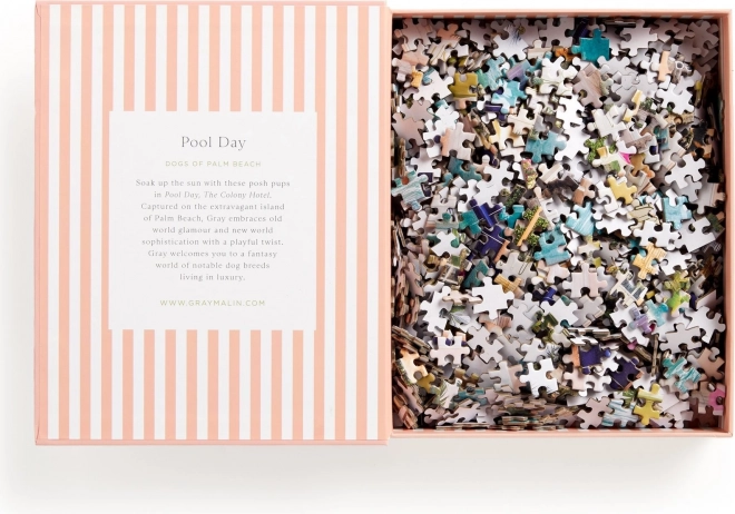 Puzzle Am Pool in Palm Beach 1000 Teile