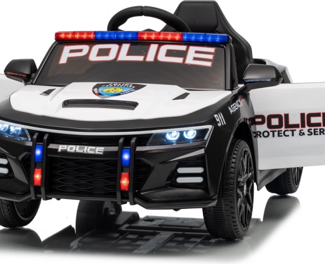 Schwarzes Polizeiauto 911 Agentur