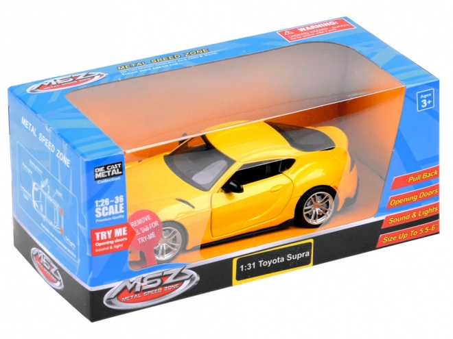 Metallisches Spielzeugauto Toyota GR Supra 1:31