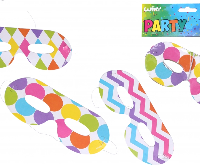Party-Gesichtsmaske 16x7 cm - 6 Stück