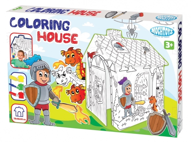 Ritter-Papphaus zum Ausmalen für Kinder von Mochtoys