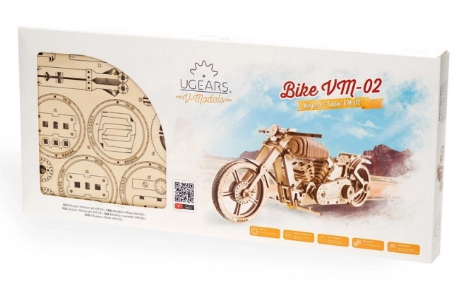 Ugears 3D Holzmechanik Puzzle Motorrad Chopper