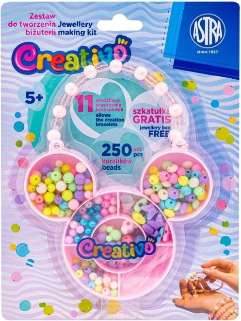 Astra Perlen-Set Maus – kreatives Schmuckbastelset