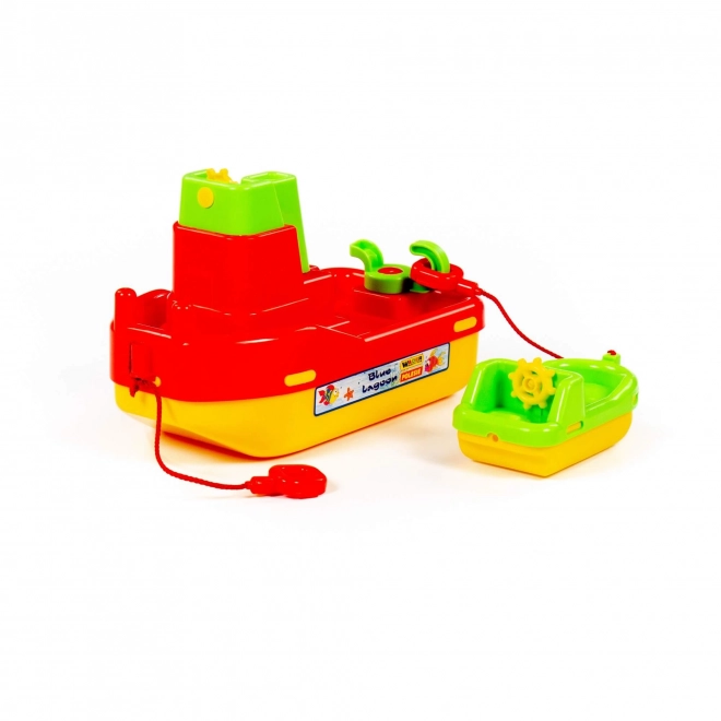 Schlepper + Boot – Grün