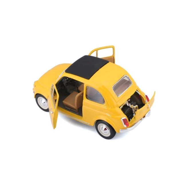 Klassischer Fiat 500 F Modellauto Gelb